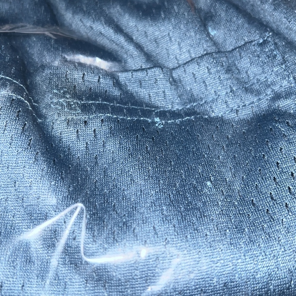 Blue Mesh Drawstring Shorts - Picture 7 of 7